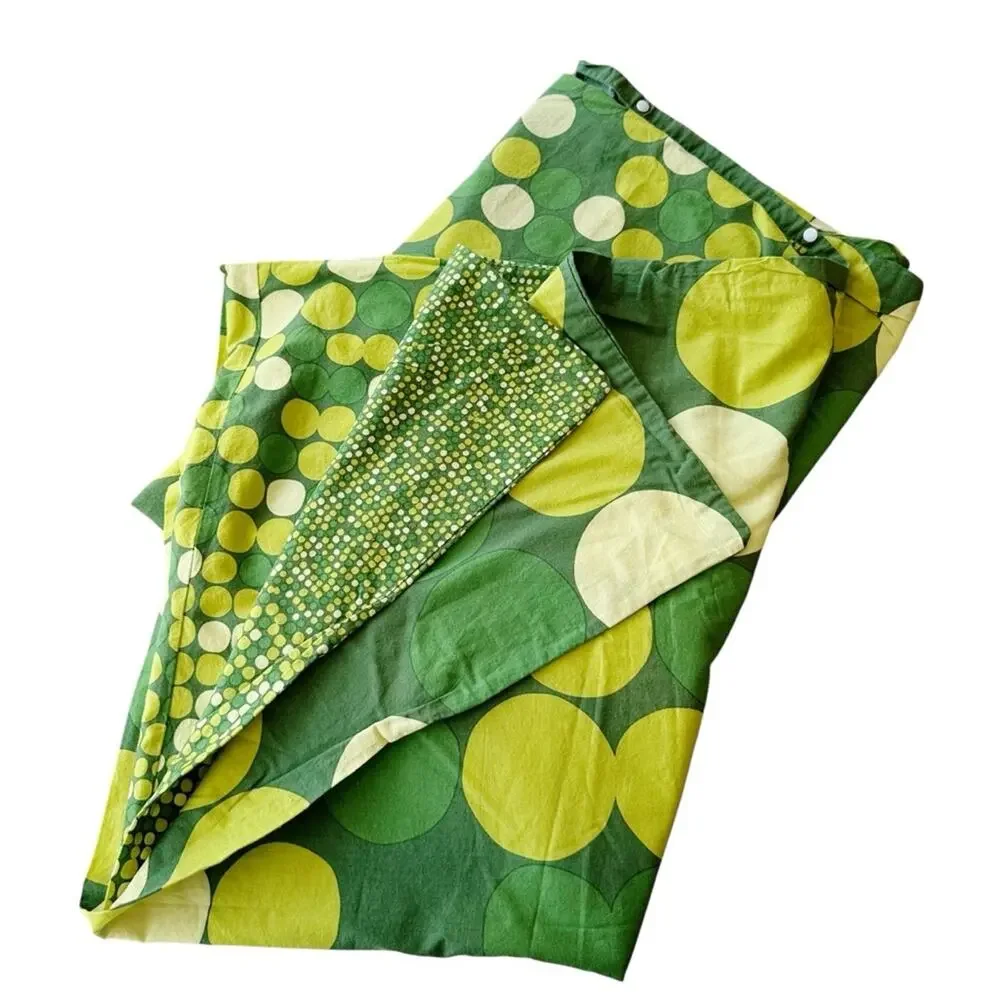 IKEA Smorboll Green Twin Duvet Cover Mid Century Modern Atomic Style